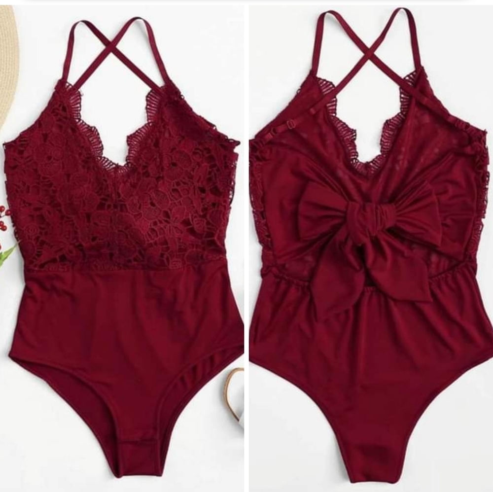 Burgundy Body Suit, Racer Back, Sexy and Cute!